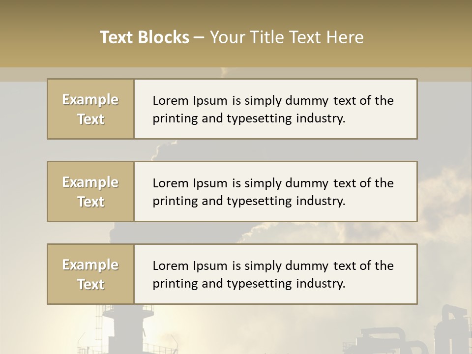 A Power Plant With Smoke Coming Out Of It PowerPoint Template