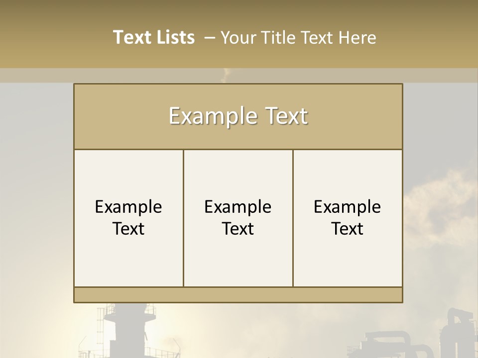 A Power Plant With Smoke Coming Out Of It PowerPoint Template