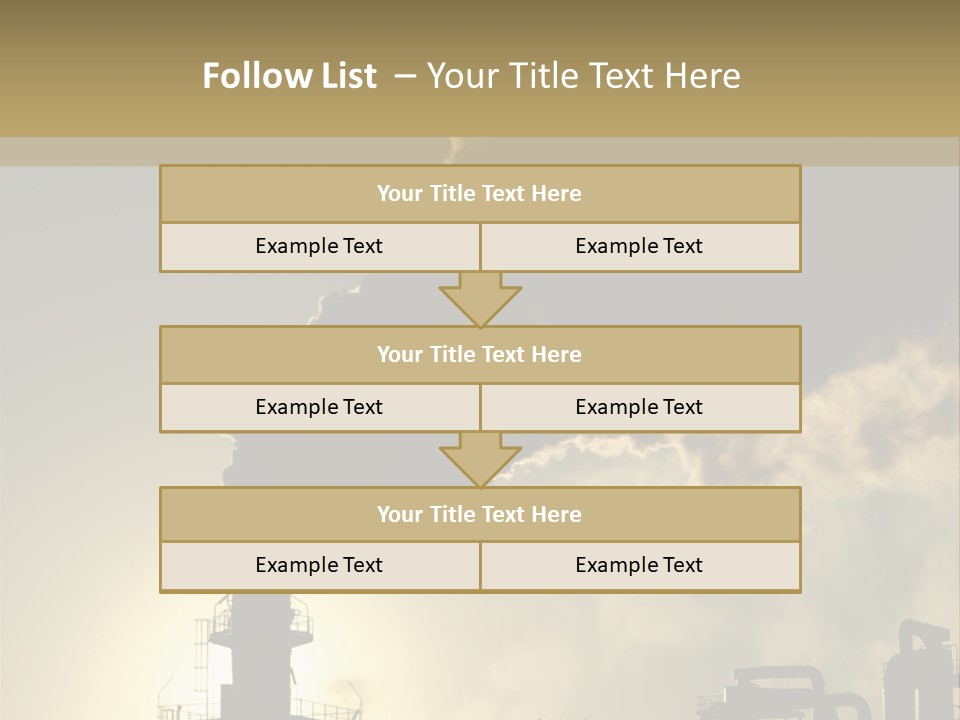 A Power Plant With Smoke Coming Out Of It PowerPoint Template