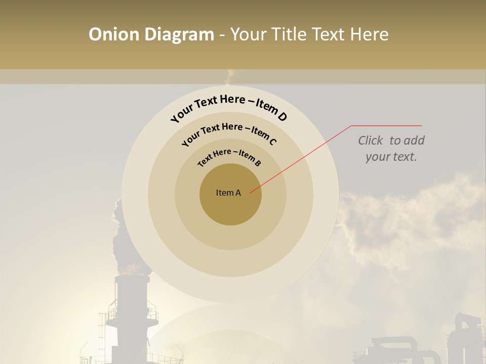 A Power Plant With Smoke Coming Out Of It PowerPoint Template
