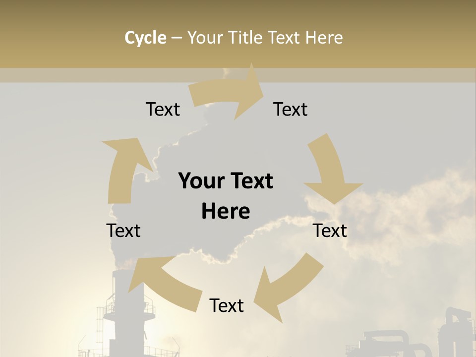 A Power Plant With Smoke Coming Out Of It PowerPoint Template