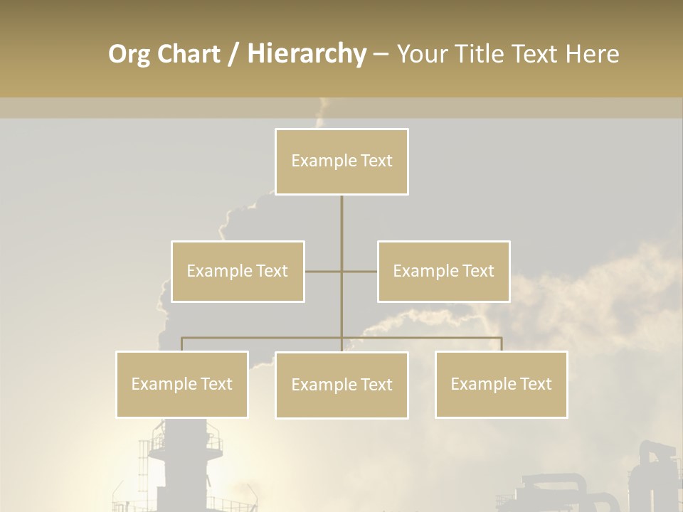 A Power Plant With Smoke Coming Out Of It PowerPoint Template