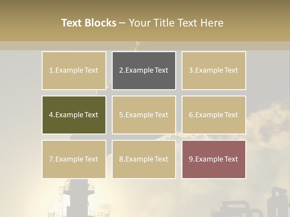 A Power Plant With Smoke Coming Out Of It PowerPoint Template