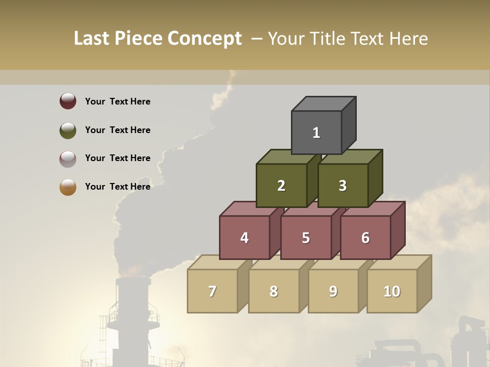 A Power Plant With Smoke Coming Out Of It PowerPoint Template