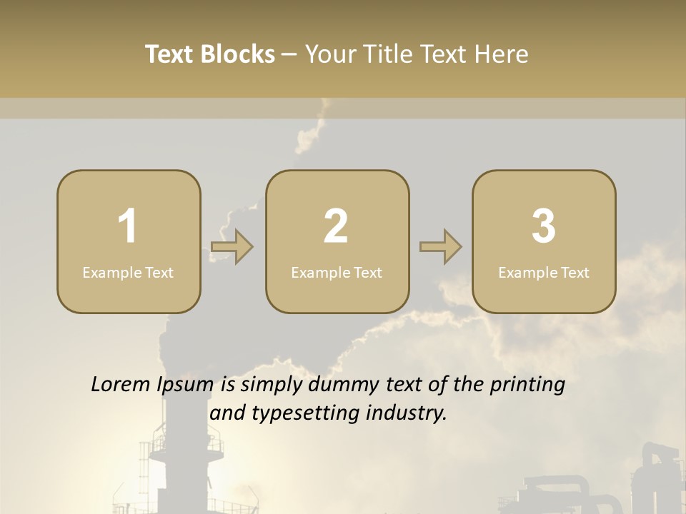 A Power Plant With Smoke Coming Out Of It PowerPoint Template