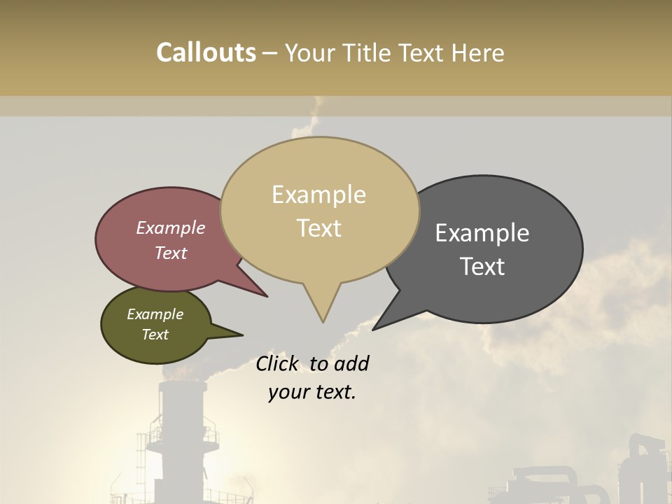 A Power Plant With Smoke Coming Out Of It PowerPoint Template