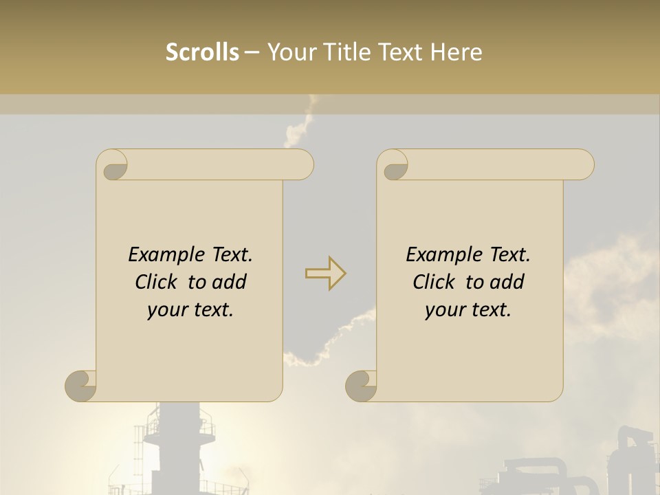 A Power Plant With Smoke Coming Out Of It PowerPoint Template