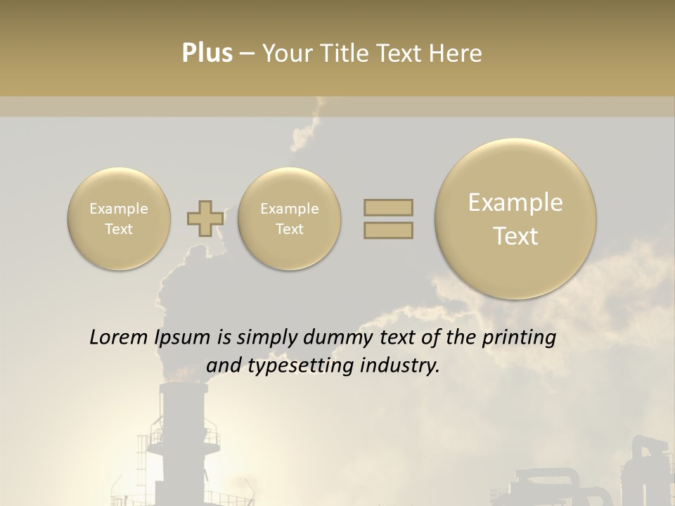 A Power Plant With Smoke Coming Out Of It PowerPoint Template