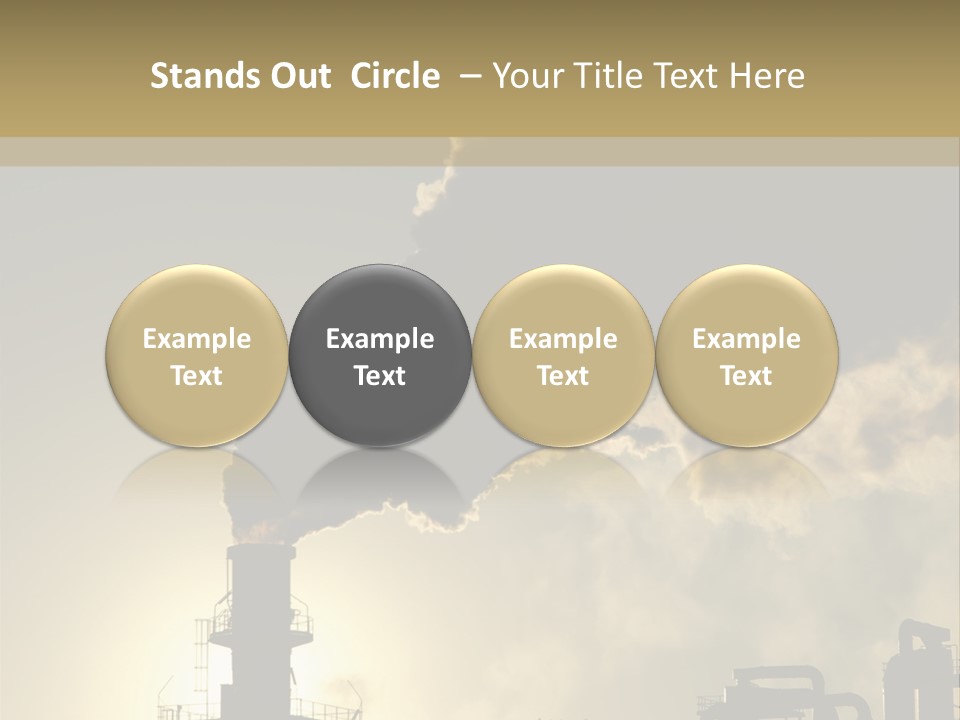 A Power Plant With Smoke Coming Out Of It PowerPoint Template