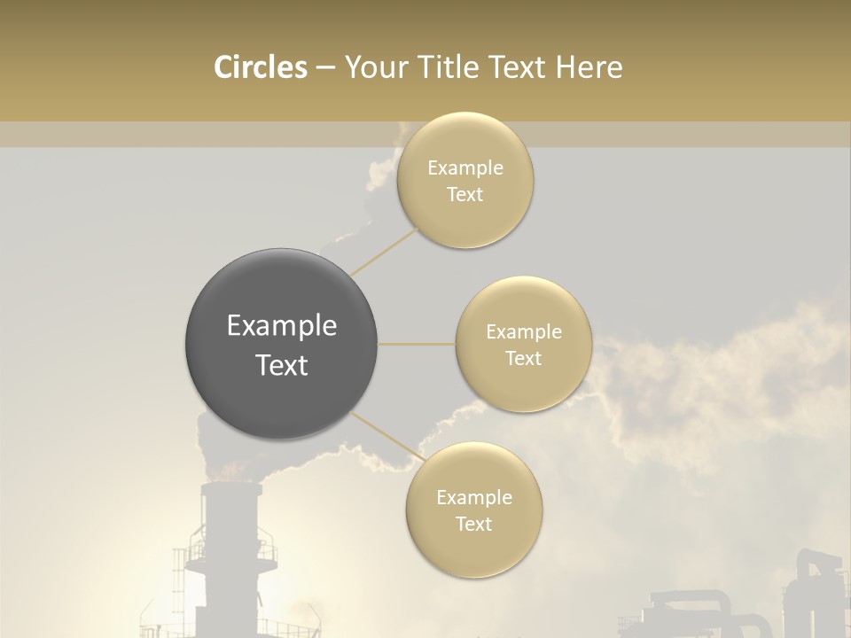 A Power Plant With Smoke Coming Out Of It PowerPoint Template