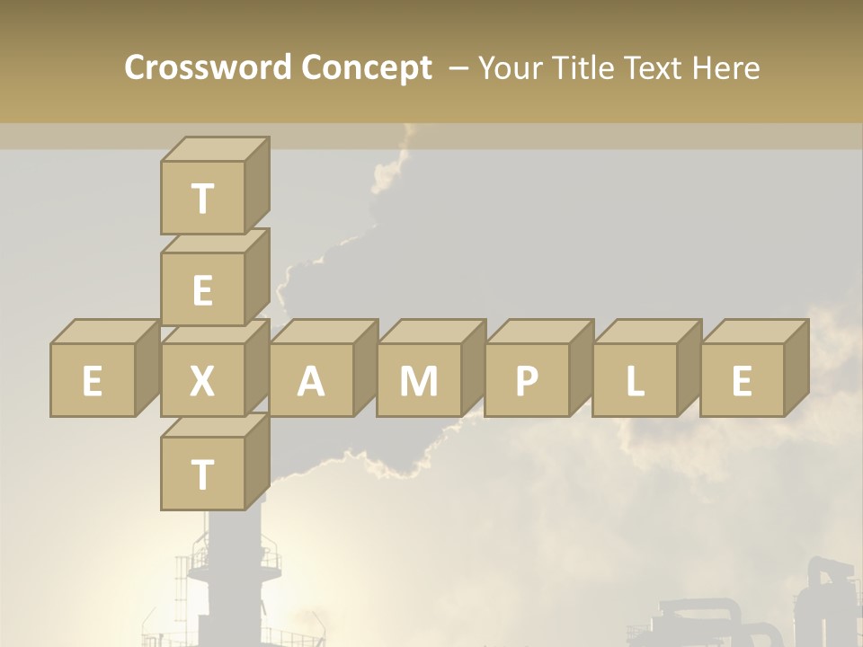 A Power Plant With Smoke Coming Out Of It PowerPoint Template