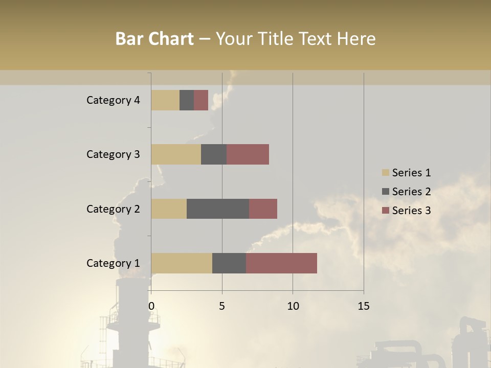 A Power Plant With Smoke Coming Out Of It PowerPoint Template