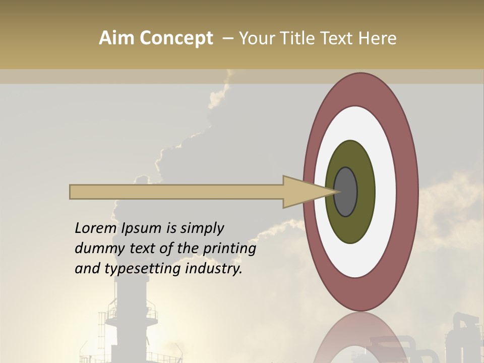 A Power Plant With Smoke Coming Out Of It PowerPoint Template