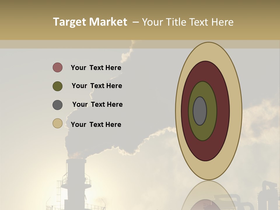 A Power Plant With Smoke Coming Out Of It PowerPoint Template