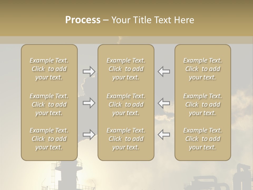 A Power Plant With Smoke Coming Out Of It PowerPoint Template