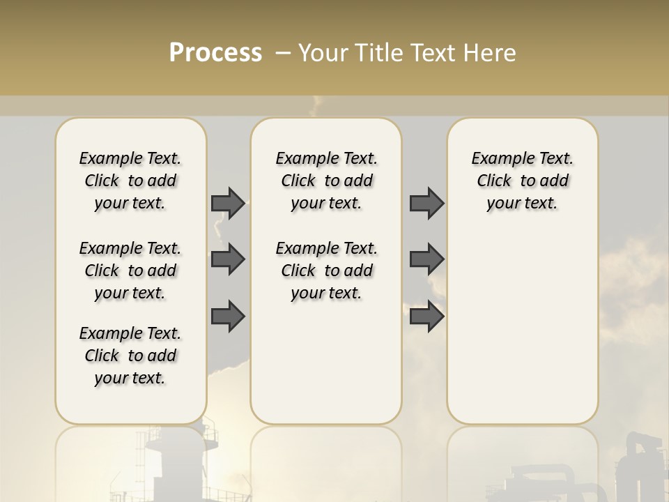 A Power Plant With Smoke Coming Out Of It PowerPoint Template