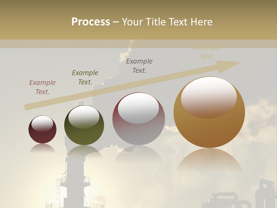 A Power Plant With Smoke Coming Out Of It PowerPoint Template