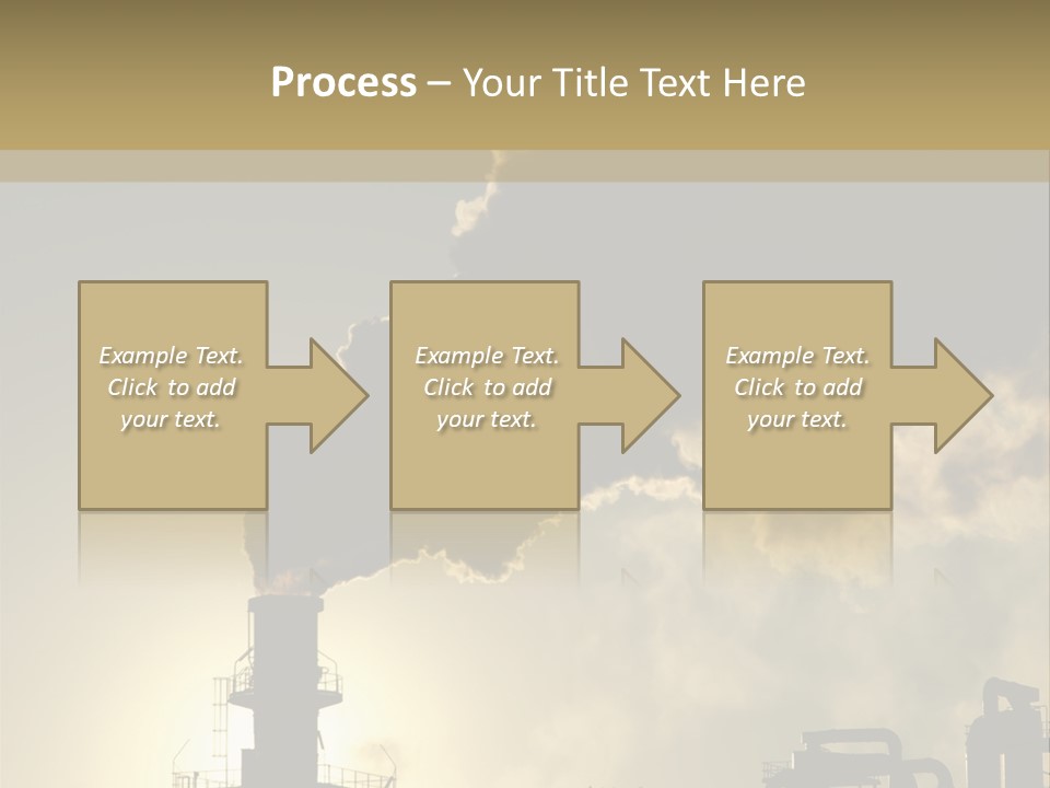 A Power Plant With Smoke Coming Out Of It PowerPoint Template