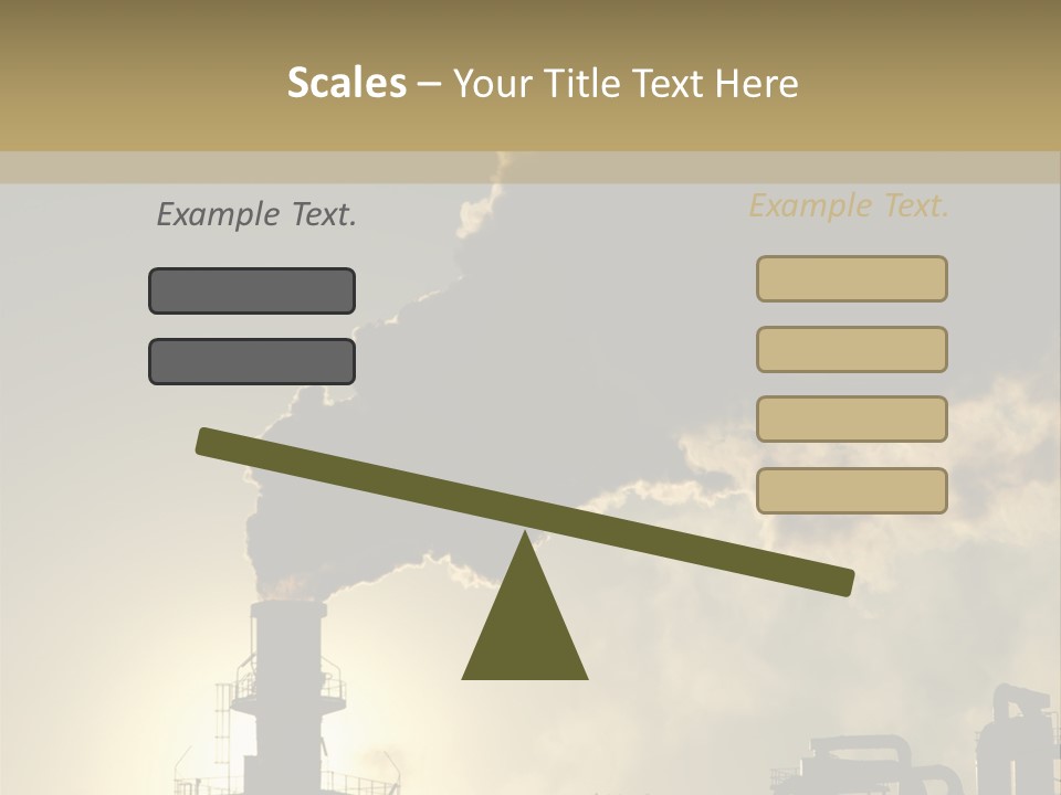A Power Plant With Smoke Coming Out Of It PowerPoint Template