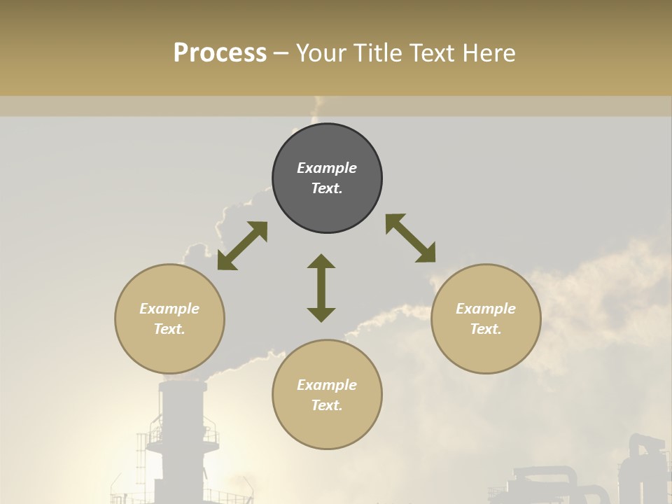 A Power Plant With Smoke Coming Out Of It PowerPoint Template
