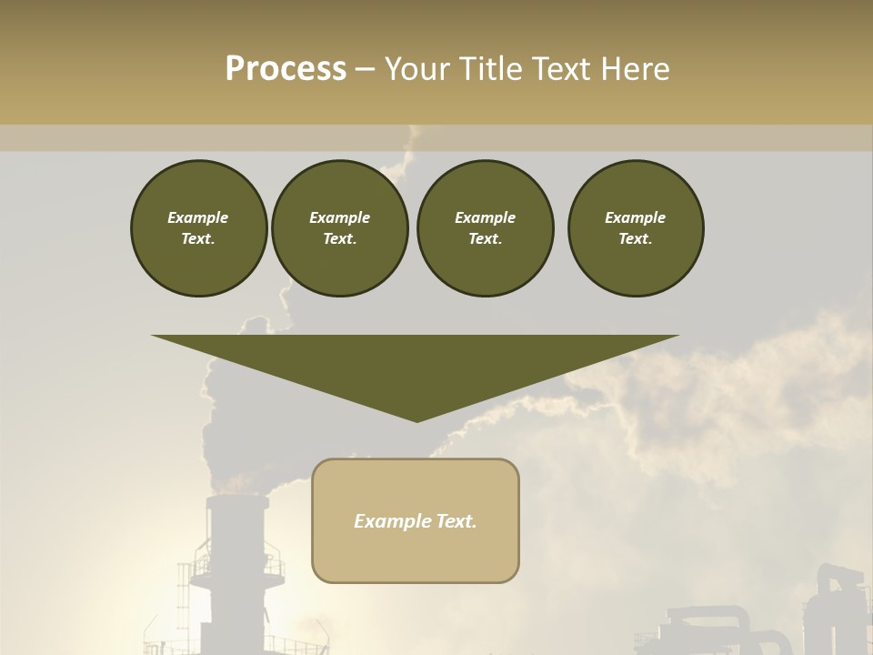 A Power Plant With Smoke Coming Out Of It PowerPoint Template