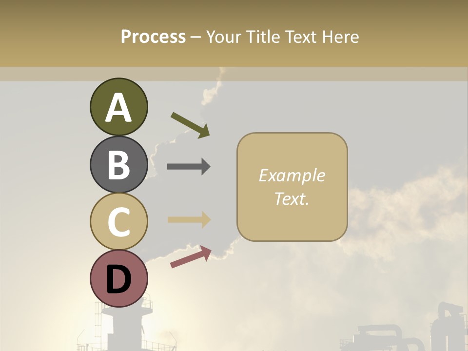 A Power Plant With Smoke Coming Out Of It PowerPoint Template