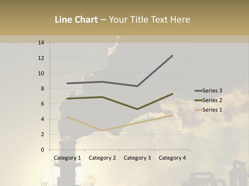 A Power Plant With Smoke Coming Out Of It PowerPoint Template