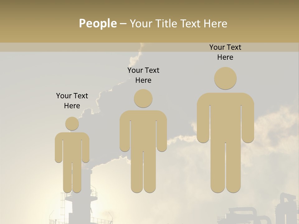 A Power Plant With Smoke Coming Out Of It PowerPoint Template