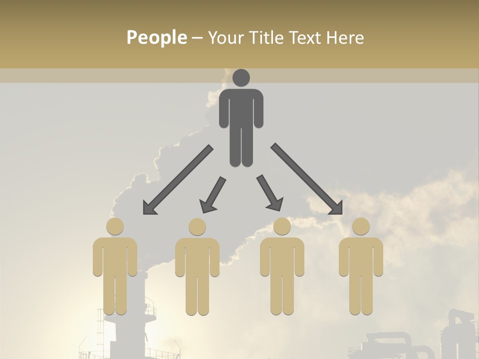 A Power Plant With Smoke Coming Out Of It PowerPoint Template