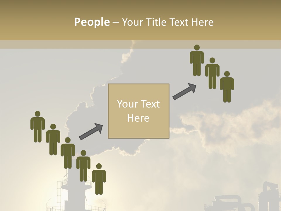 A Power Plant With Smoke Coming Out Of It PowerPoint Template