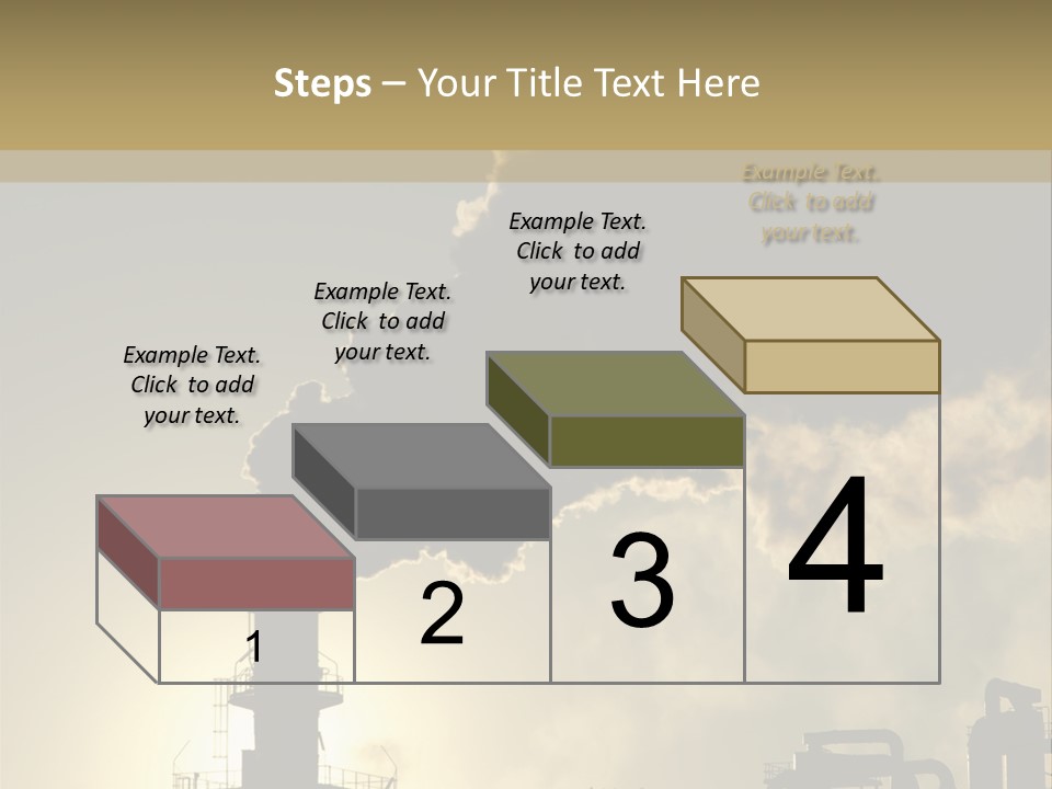A Power Plant With Smoke Coming Out Of It PowerPoint Template