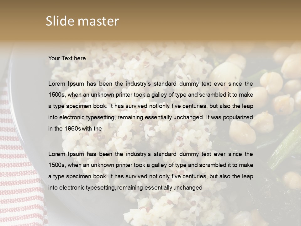 Vegetable Legumes Chick Peas PowerPoint Template