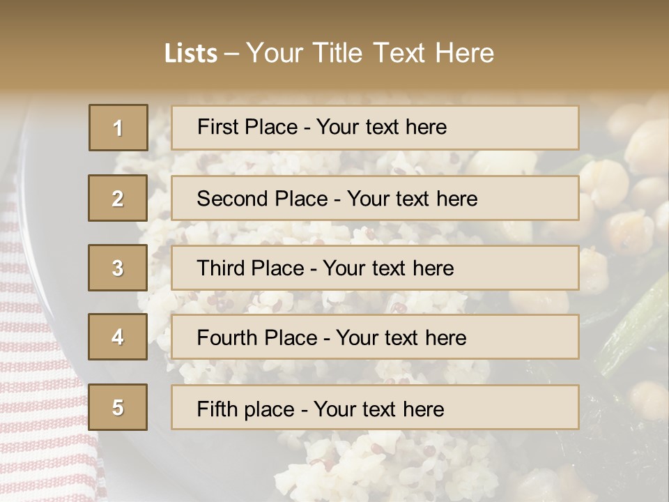 Vegetable Legumes Chick Peas PowerPoint Template