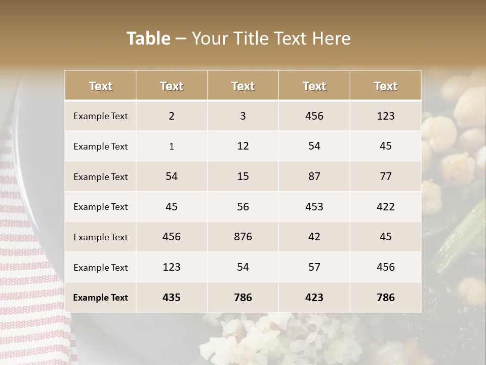 Vegetable Legumes Chick Peas PowerPoint Template