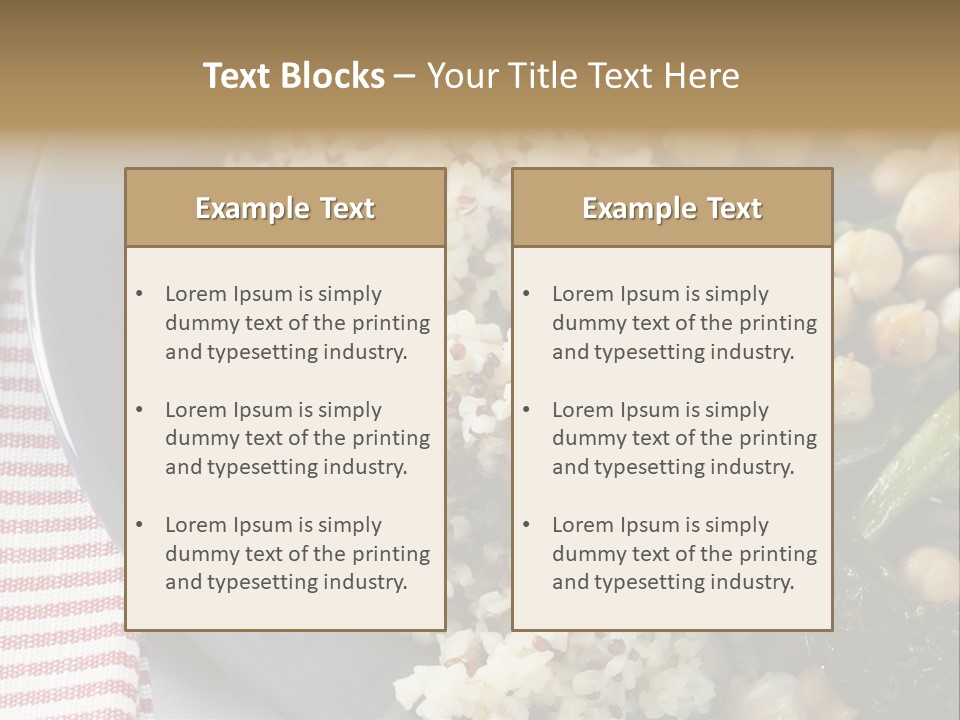 Vegetable Legumes Chick Peas PowerPoint Template