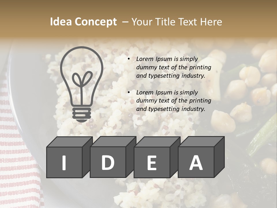 Vegetable Legumes Chick Peas PowerPoint Template