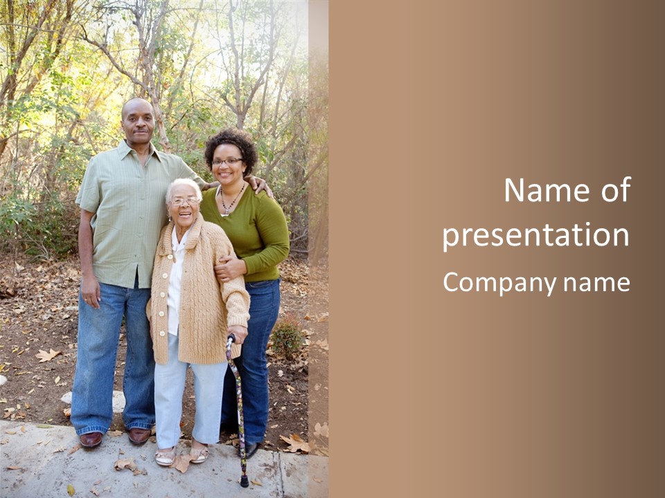 Aged Healthy Matriarch PowerPoint Template