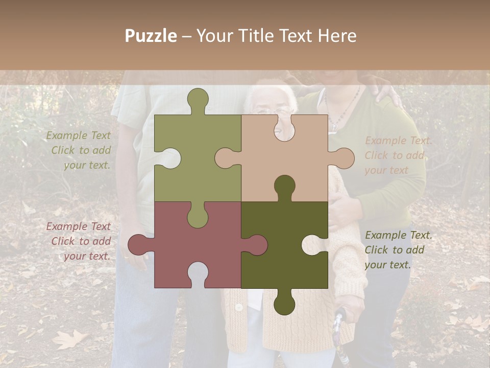 Aged Healthy Matriarch PowerPoint Template