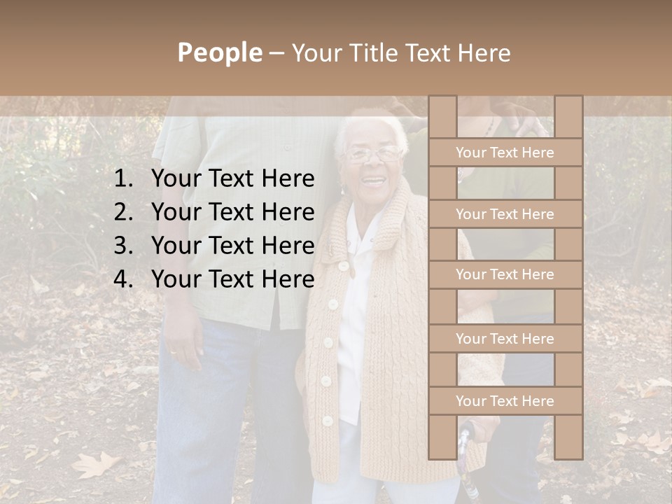 Aged Healthy Matriarch PowerPoint Template