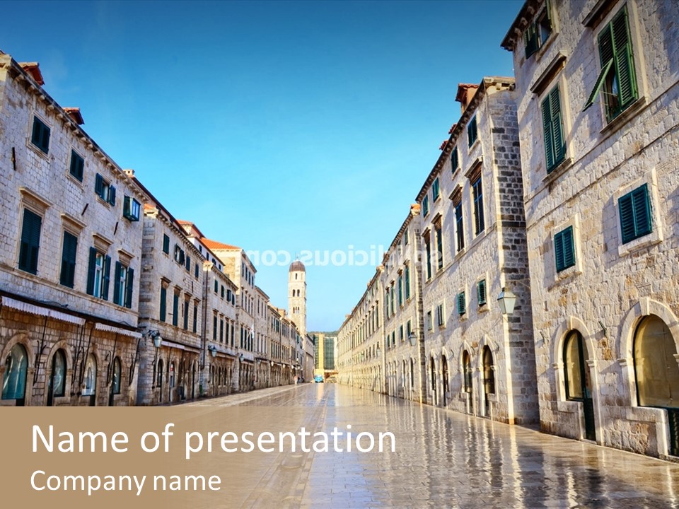 City Historic Sea PowerPoint Template