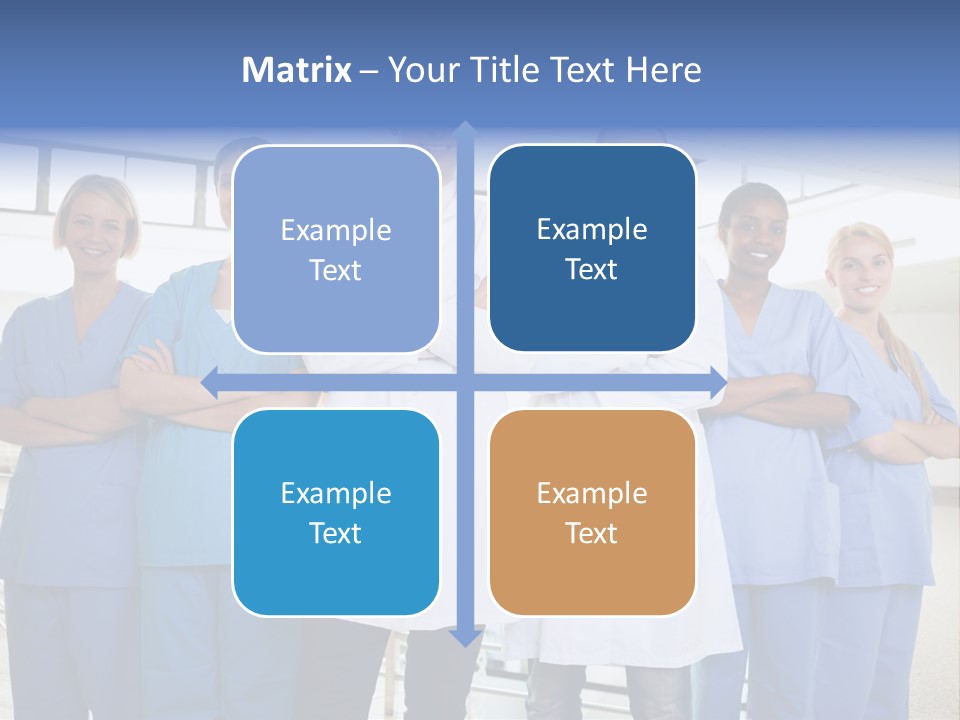 A Group Of Doctors Standing In A Hospital PowerPoint Template