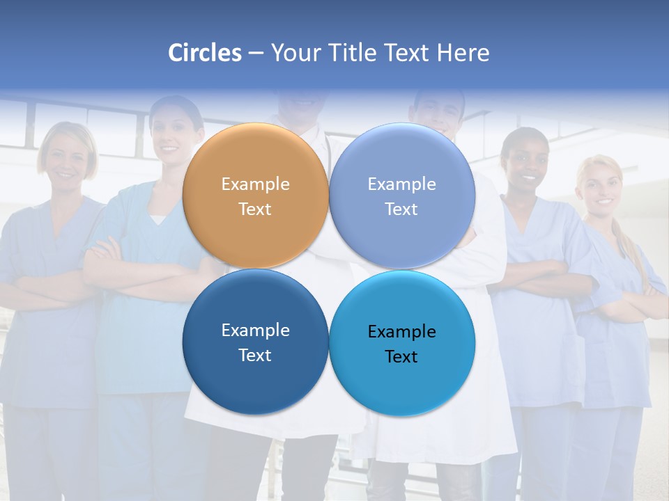 A Group Of Doctors Standing In A Hospital PowerPoint Template