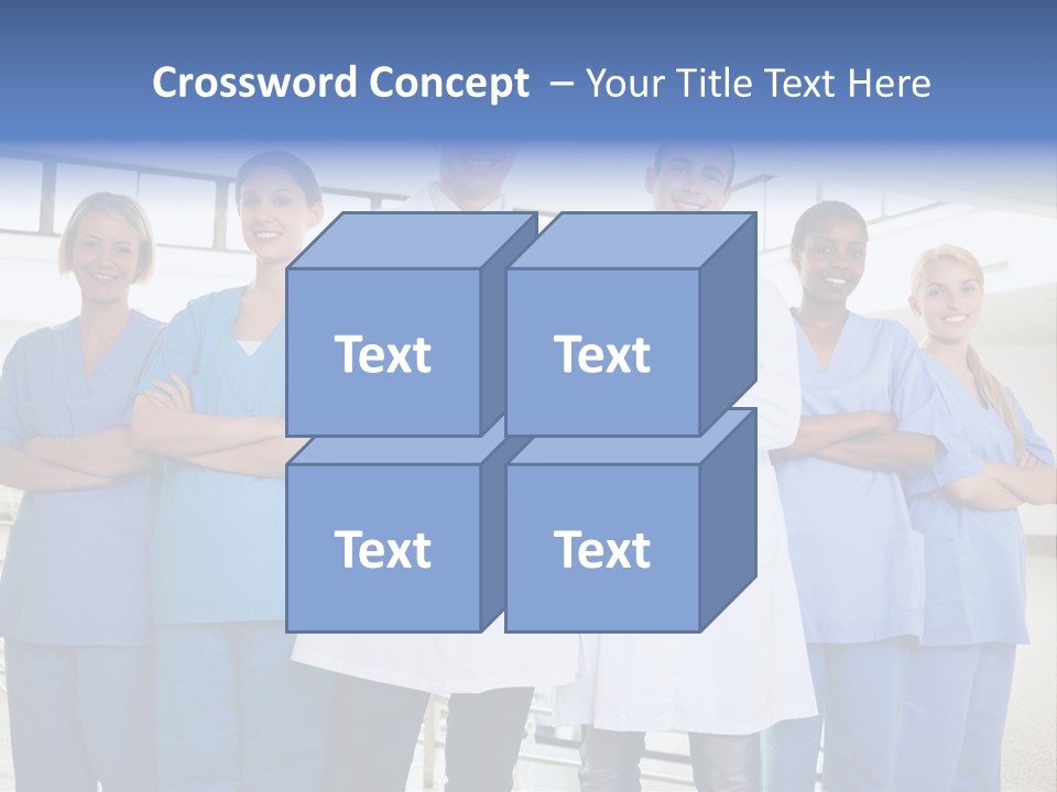 A Group Of Doctors Standing In A Hospital PowerPoint Template