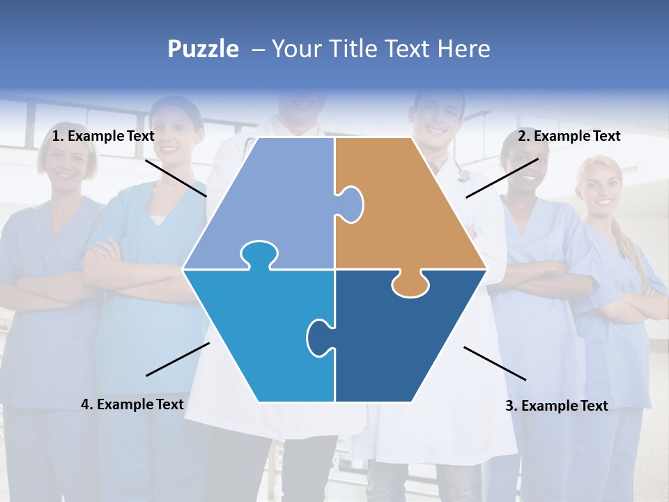 A Group Of Doctors Standing In A Hospital PowerPoint Template