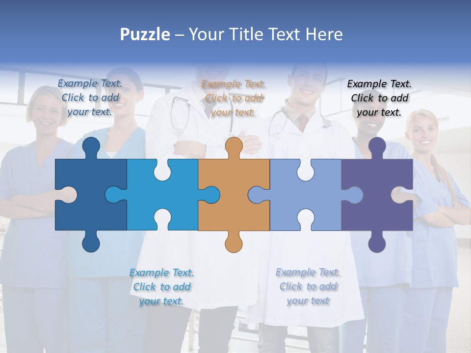 A Group Of Doctors Standing In A Hospital PowerPoint Template