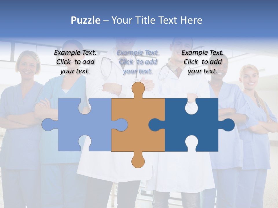 A Group Of Doctors Standing In A Hospital PowerPoint Template