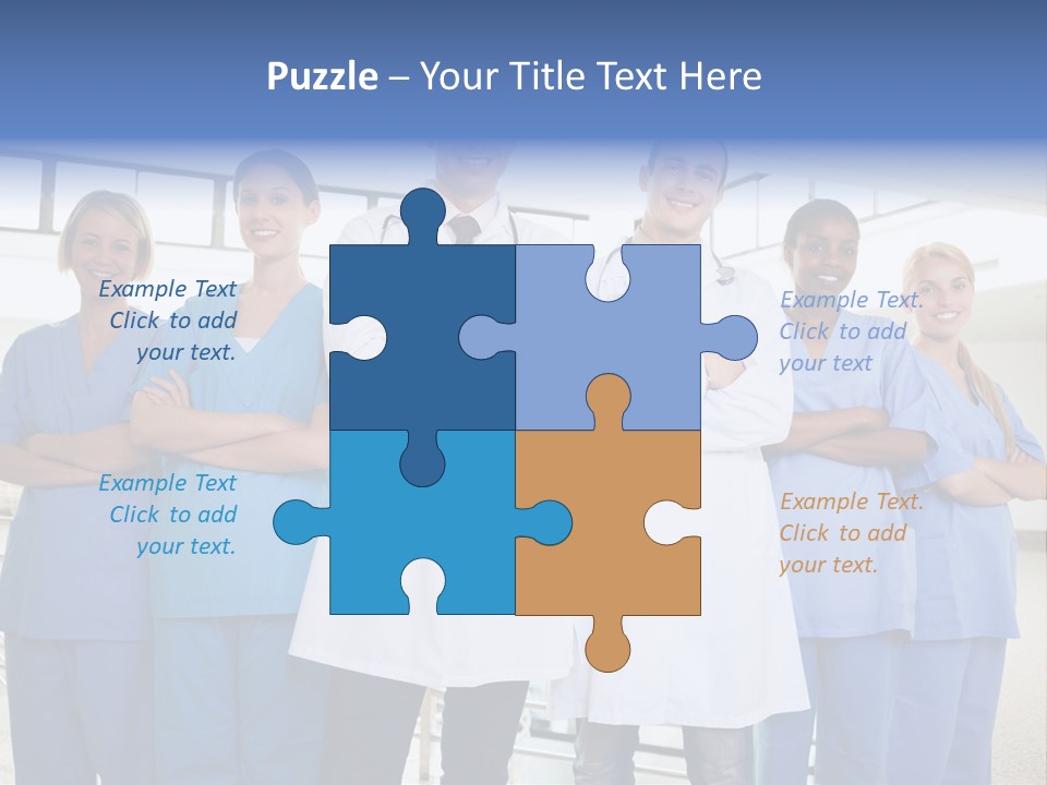 A Group Of Doctors Standing In A Hospital PowerPoint Template