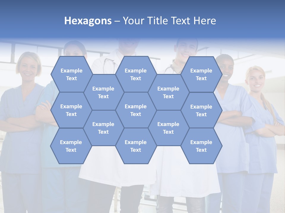 A Group Of Doctors Standing In A Hospital PowerPoint Template