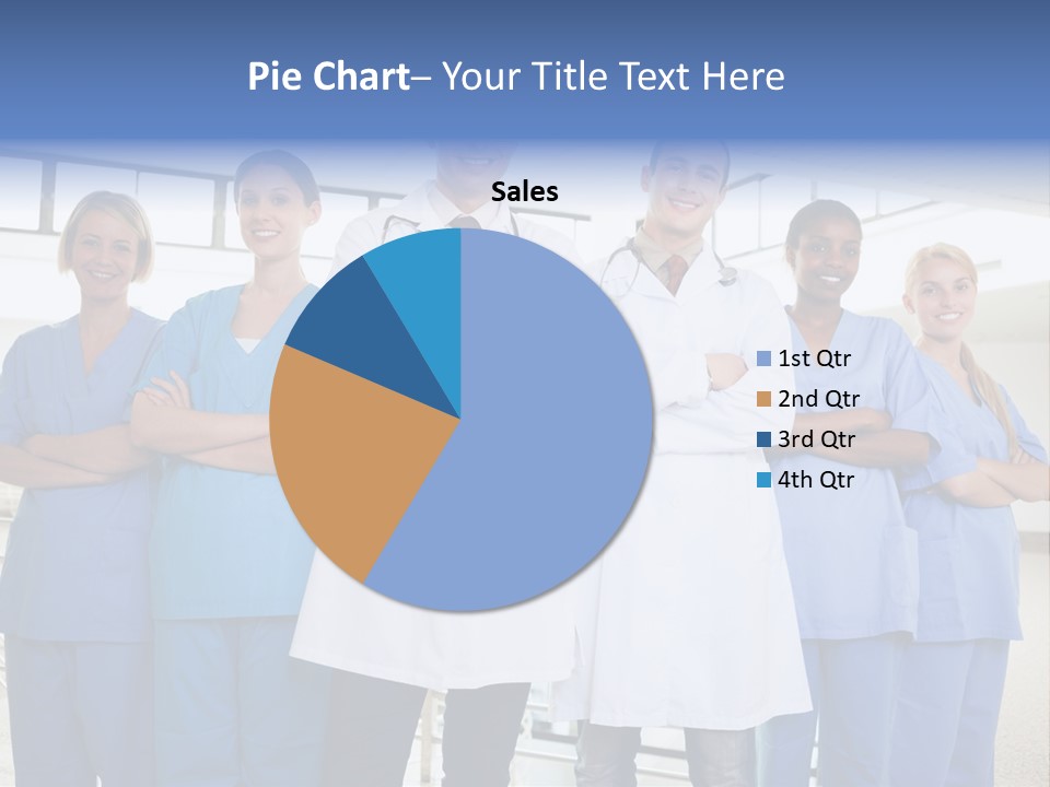 A Group Of Doctors Standing In A Hospital PowerPoint Template