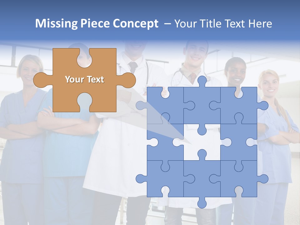 A Group Of Doctors Standing In A Hospital PowerPoint Template